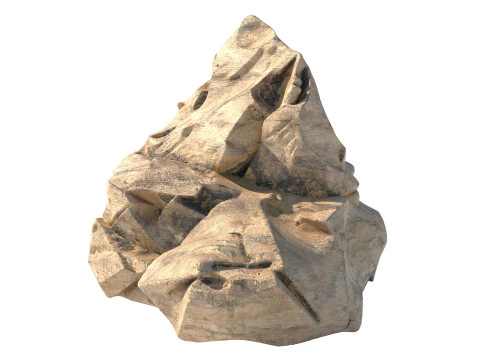 Sandstone rock cliff 3D Model