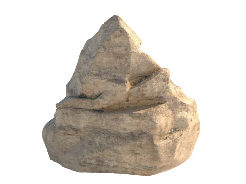 Sandstone rock cliff 3D Model