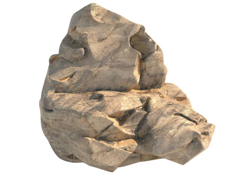 Sandstone rock cliff 3D Model