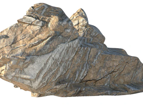 Sharp cliff sandy rock 3D Model
