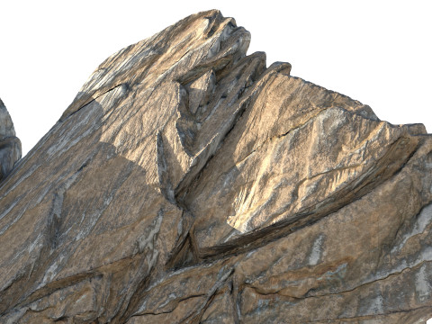 Sharp cliff sandy rock Model 3D