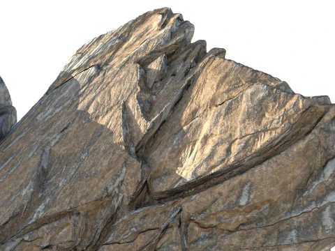 Sharp cliff sandy rock 3D Model