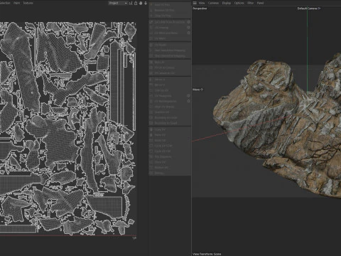 Sharp cliff sandy rock 3D Model