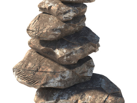 Stacked rock 3D Model