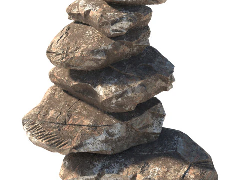 Ułożona skała Model 3D