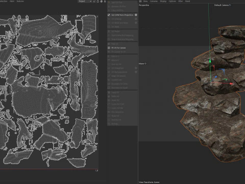 Gestapelter Stein 3D Modell