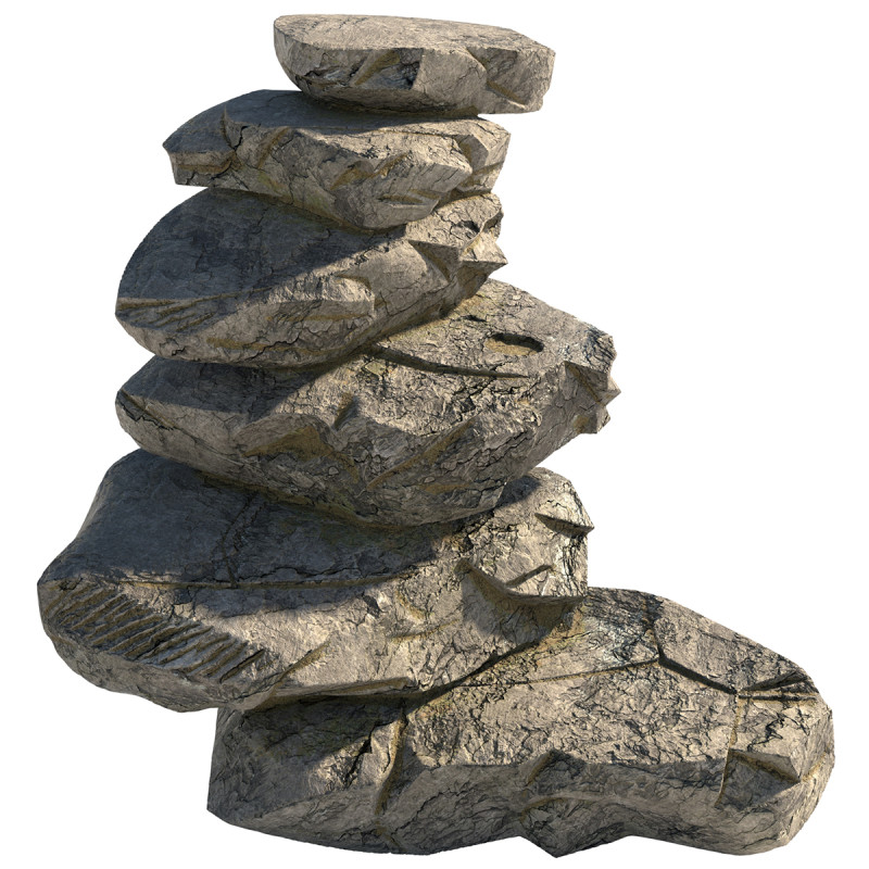 Stacked rock 2 3D 模型 .c4d .max .obj .3ds .fbx .stl .blend 