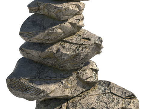 Stacked rock 2 3D Model