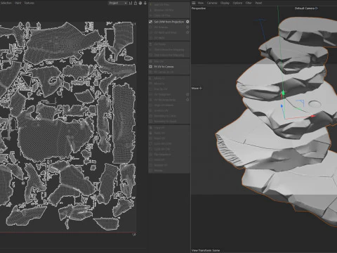 Roccia impilata 2 Modello 3D