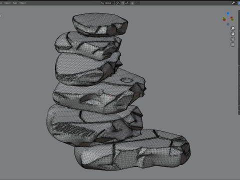 Stacked rock 2 3D 模型