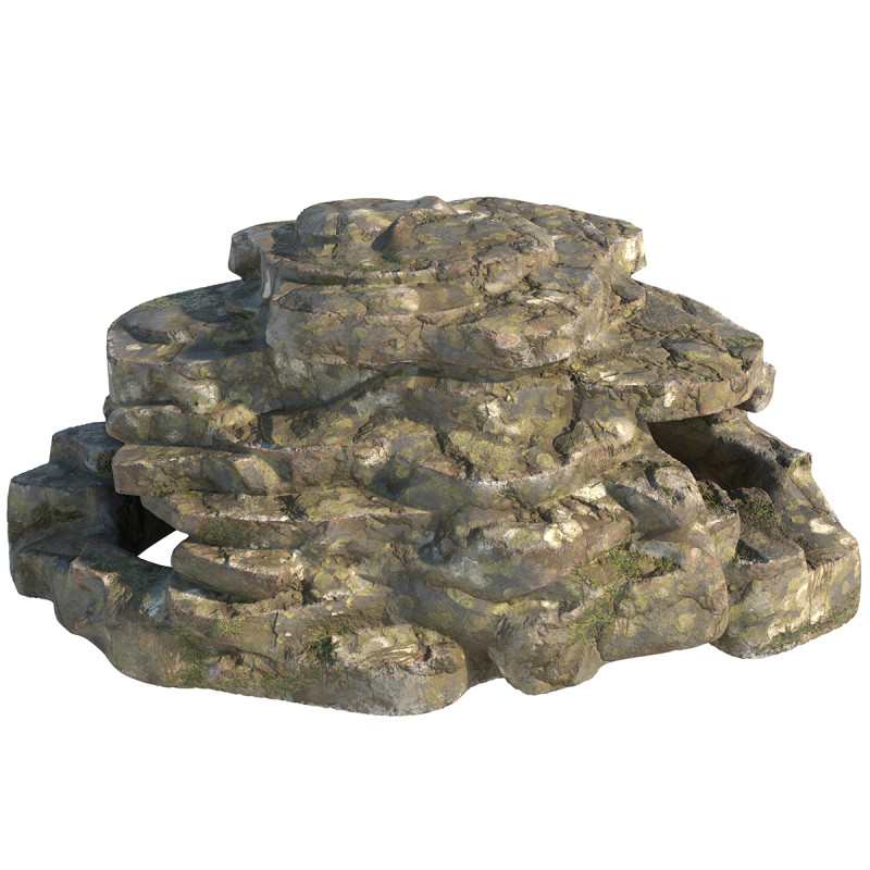 Step rock pile 3D 模型 .c4d .max .obj .3ds .fbx .stl .blend 