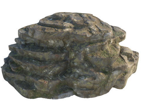 Step rock pile 3D 模型
