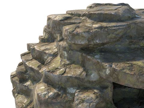 Step rock pile 3D 模型