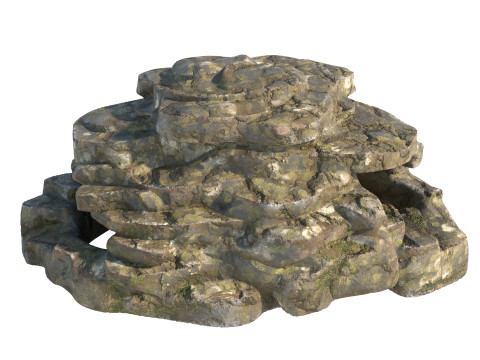 Step rock pile 3D 模型