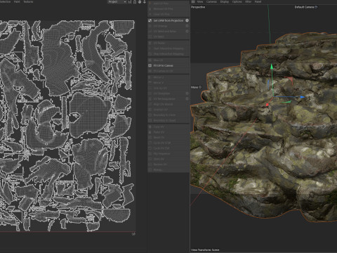 Step rock pile 3D 模型