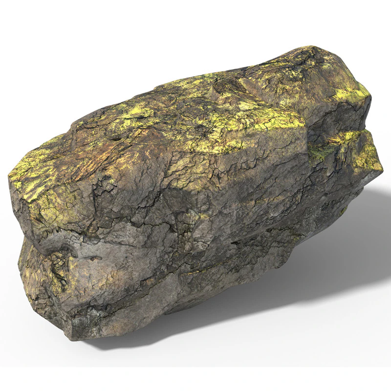 Sulfur Rock 3D Model .c4d .max .obj .3ds .fbx .stl .blend 