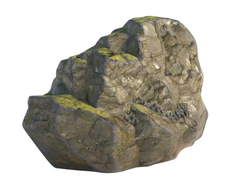 Roccia bagnata della scogliera Modello 3D