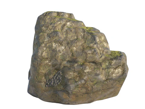 Roccia bagnata della scogliera Modello 3D