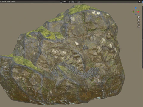 Roccia bagnata della scogliera Modello 3D
