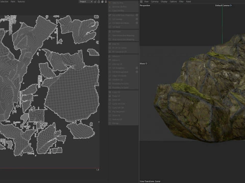 Roccia bagnata della scogliera Modello 3D