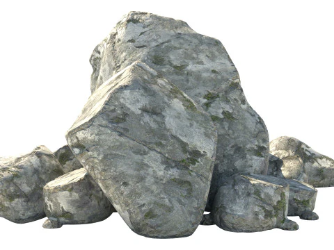 White rock pile 3D Model