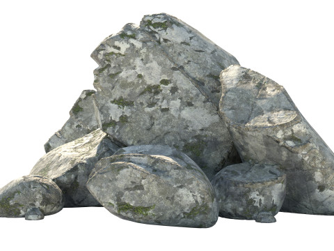 White rock pile 3D Модель