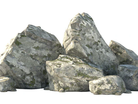 White rock pile 3D Model
