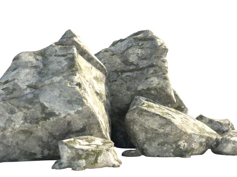 White rock pile 3D Model