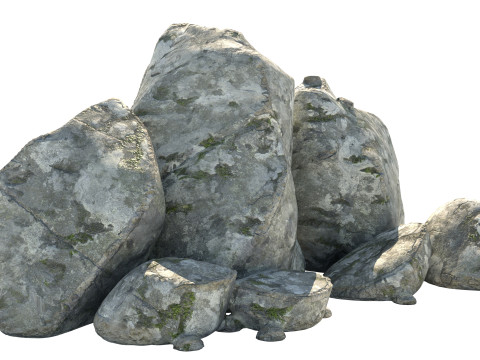 White rock pile 3D Модель