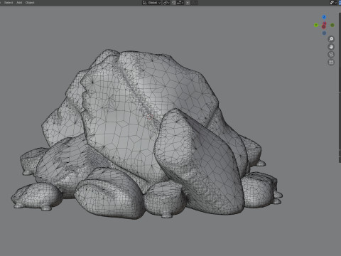White rock pile 3D Модель