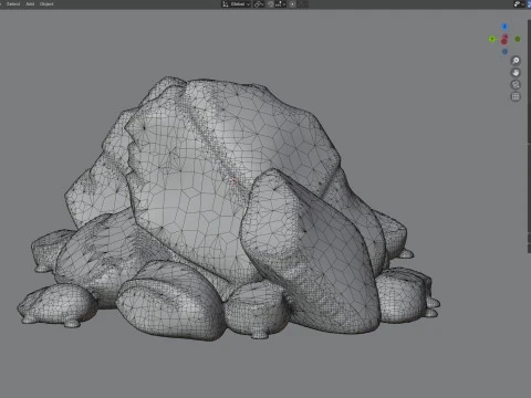 White rock pile 3D Model