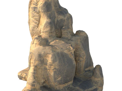 Klif z ż&oacute;łtego piasku Model 3D