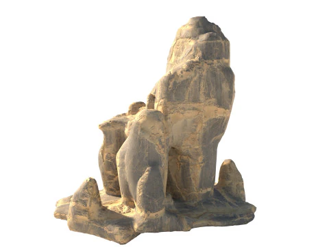 Скеля жовтого піску 3D Модель