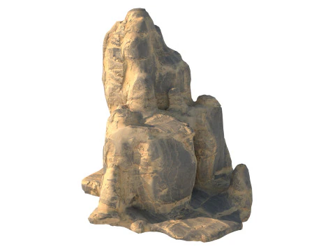 Скеля жовтого піску 3D Модель