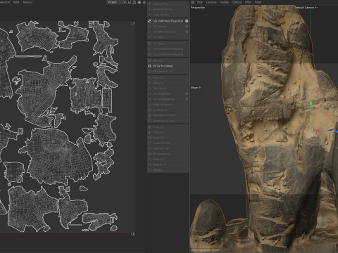 Yellow sand cliff 3D 模型