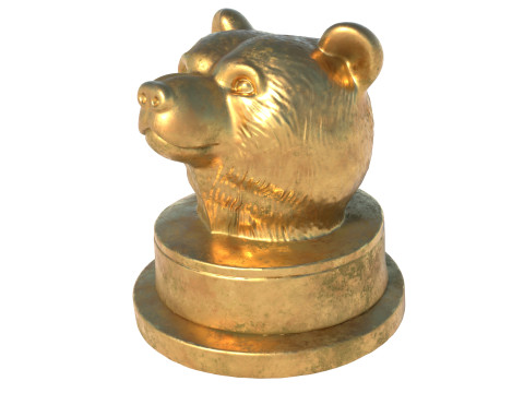Bear head statue 3D Модель