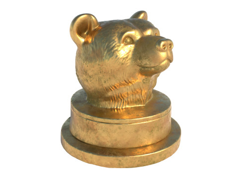 Bear head statue 3D Модель