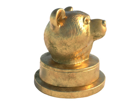Bear head statue 3D Модель