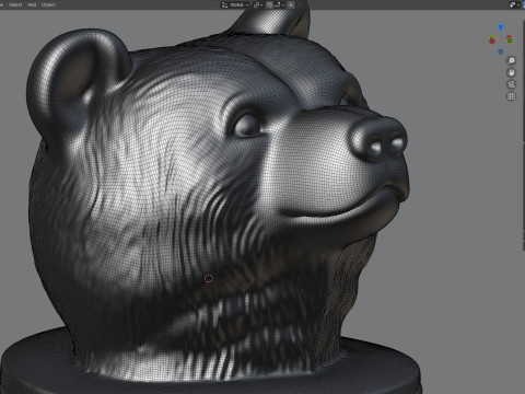 Bear head statue 3D Модель