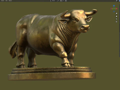 Boğa heykeli 3D Model