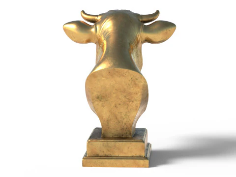 Cow bust statue 3D Model