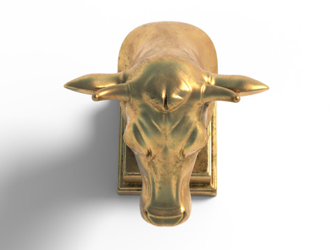 Cow bust statue Model 3D