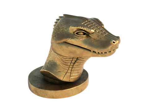 Croc bust statue 3D 模型