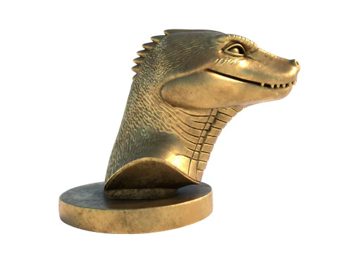 Croc bust statue 3D Model