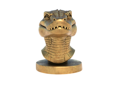 Croc bust statue 3D 模型