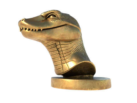 Croc bust statue 3D 模型