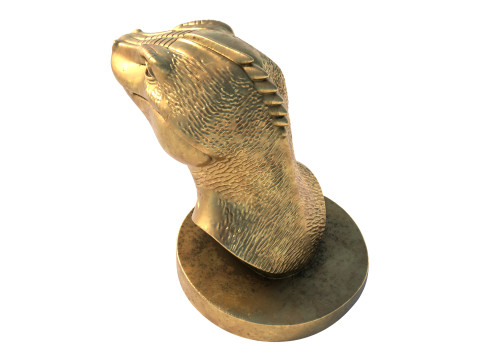 Croc bust statue 3D 模型