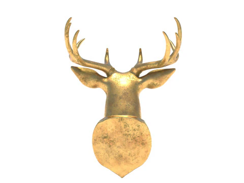 사슴 머리 흉상 동상 3D 모델