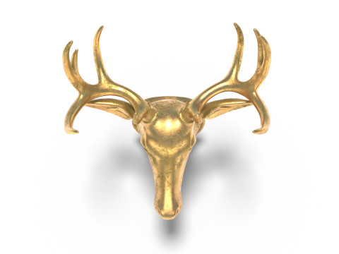 Deer head bust statue 3D मॉडल
