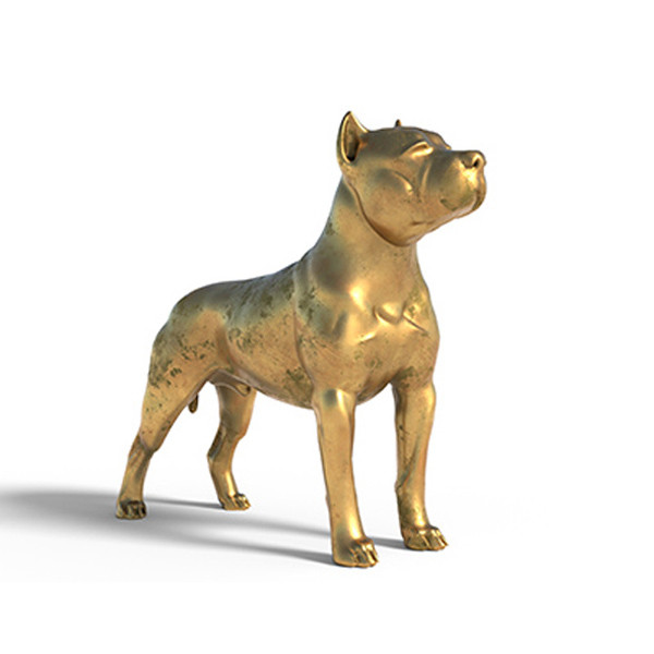 Dog statue statue 3D 模型 .c4d .max .obj .3ds .fbx .stl .blend